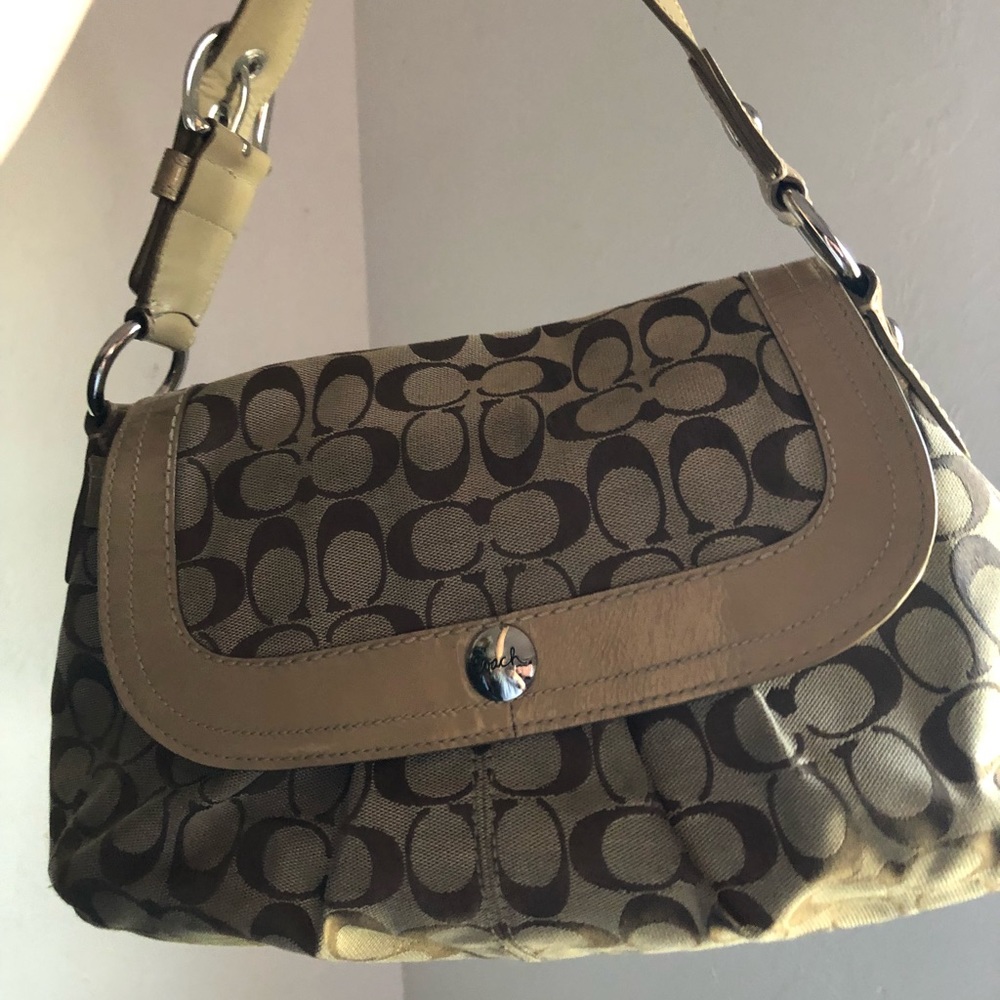 Coach 13735 soho pleated signature handbag